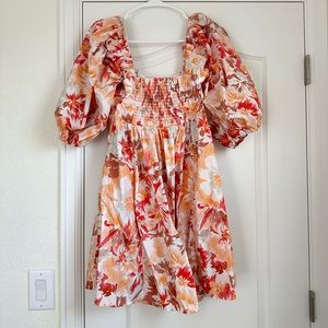 Abercrombie Emerson Puff Sleeve Mini Dress, size MT